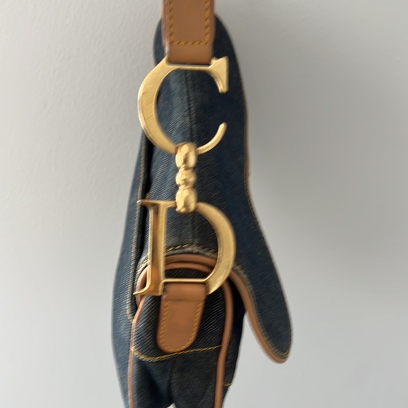Dior denim saddle bag - Picture 4 of 7